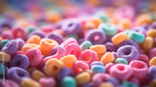 Cereal background. Colorful breakfast food