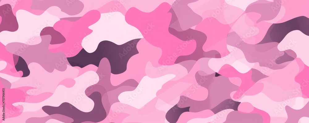 Pink camouflage pattern design poster background 