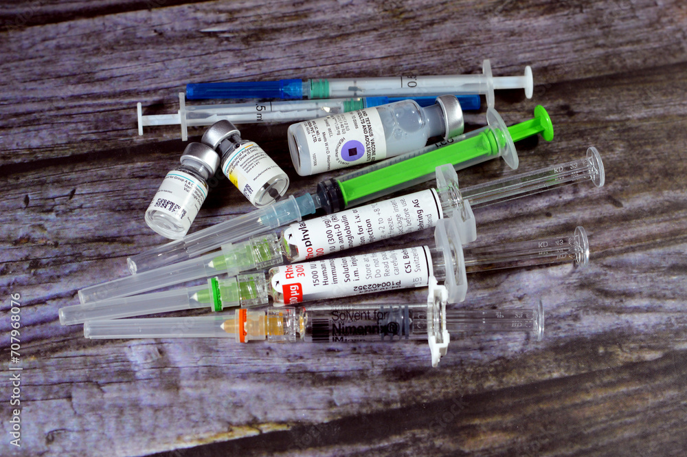 Cairo, Egypt, January 11 2024 antiD (Rh) immunoglobulin Rhophylac