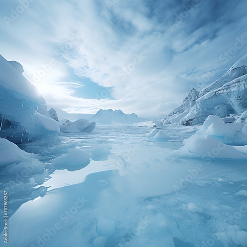 Photo glacial landform in juneau,, Ocean Harbour, Floating Icebergs 