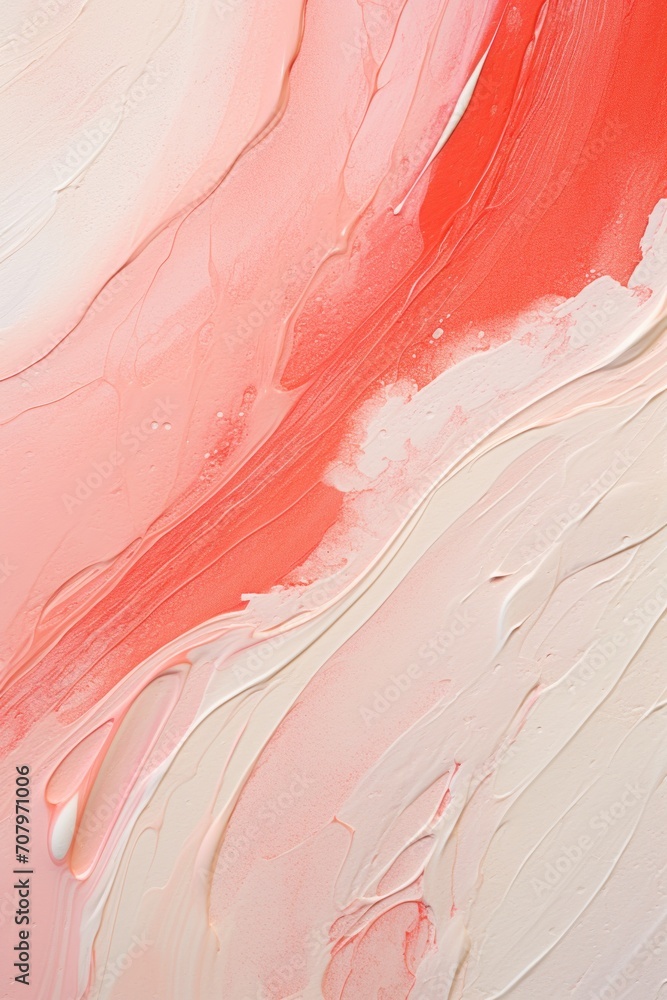 Ruby closeup of impasto abstract rough white art painting texture
