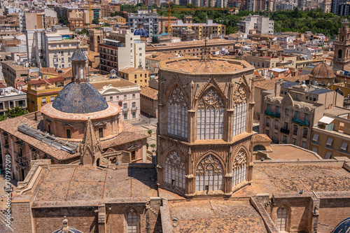 Views of Valancia from the tower of Valancia's main Cathedral. photo