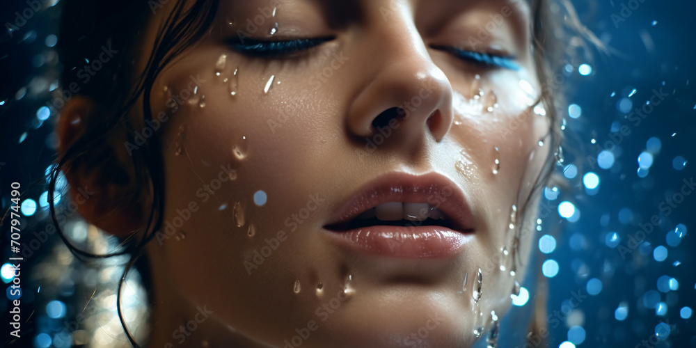 portrait of a girl in the water portrait of a girl in the water