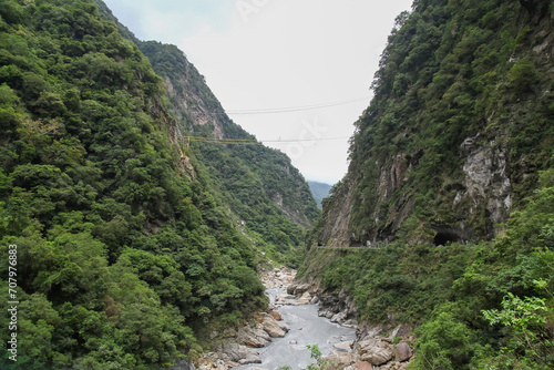 View of nature landscape mountain in taroko National park at Hualien,taiwan. photo