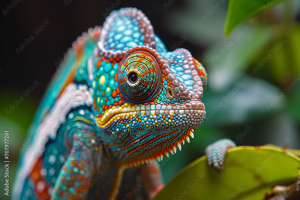 Fototapeta premium Beautiful Chameleon, close-up