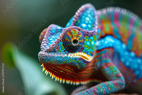Beautiful Chameleon, close-up