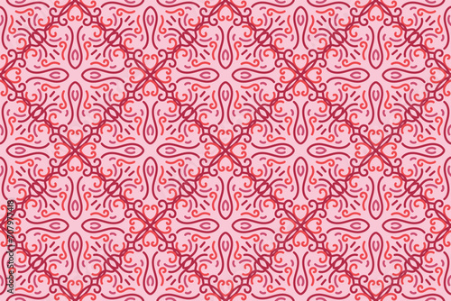 oriental seamless pattern with pink color. suitable for tile, textile, background, wall decor and other