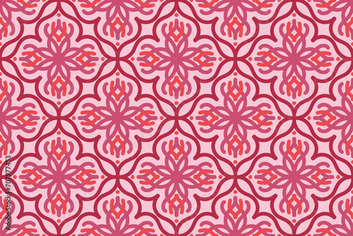 oriental seamless pattern with pink color. suitable for tile, textile, background, wall decor and other