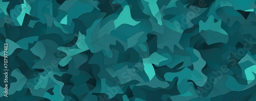 Fototapeta Teal camouflage pattern design poster background