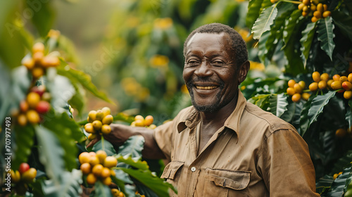 a smiling coffee farmer