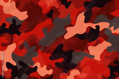 Vermilion camouflage pattern design poster background
