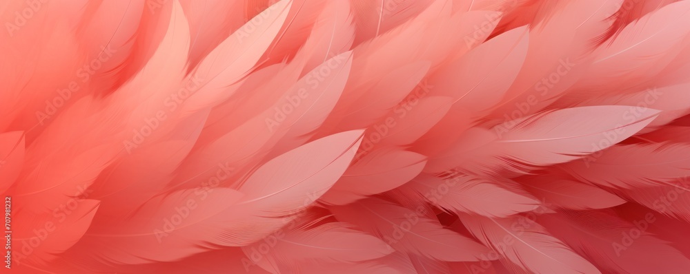 Vermilion pastel feather abstract background texture