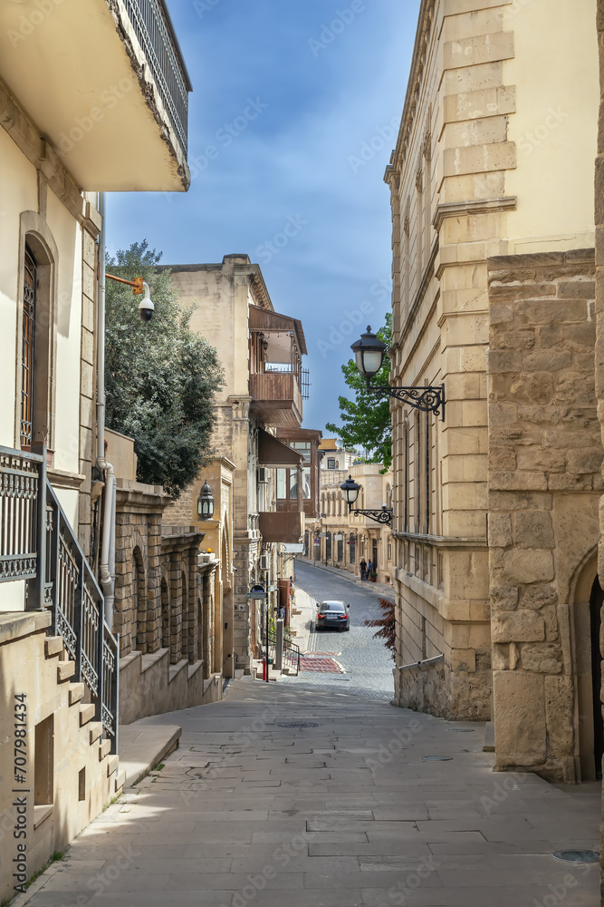 Obraz premium Street in Old City Baku, Azerbaijan