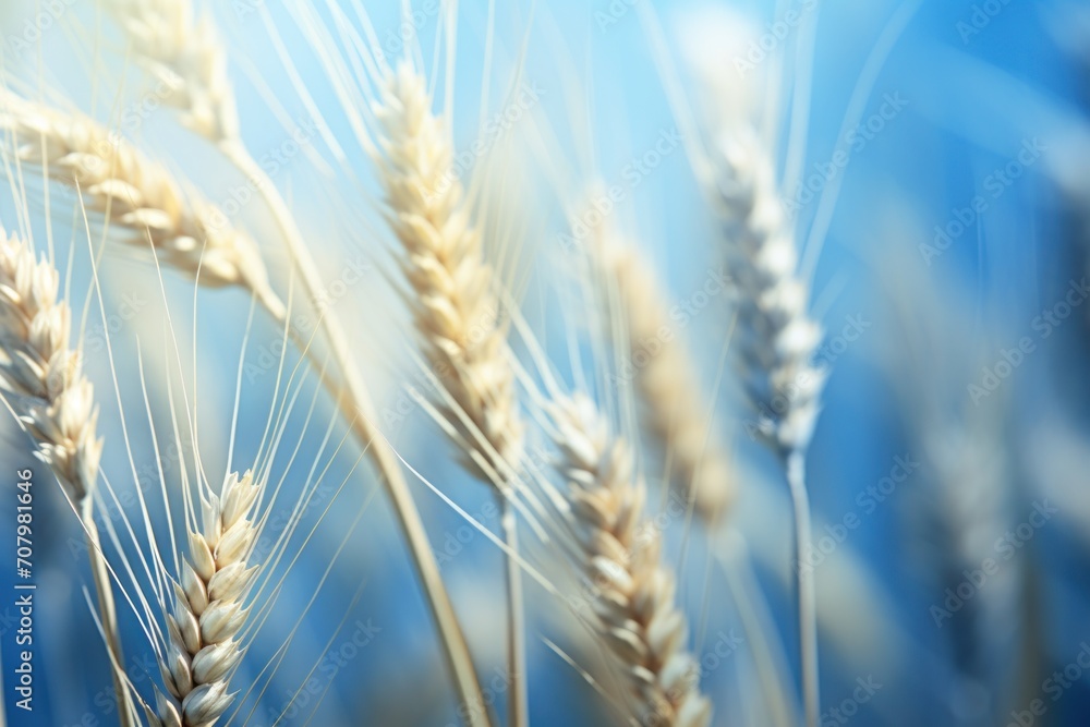 Wheat background image for design or product presentation, with a play of light and shadow
