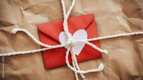 Love Letter Wrapped with Heart and String