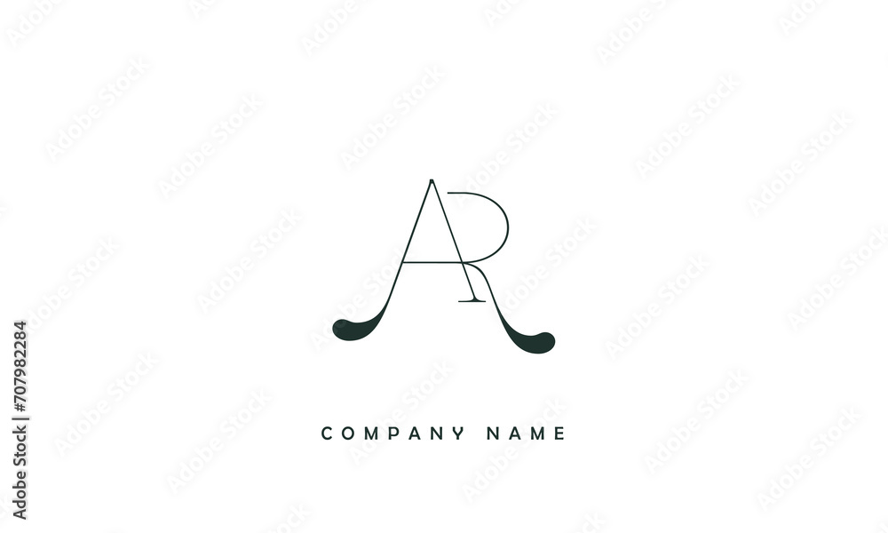 AR, RA, A, R Abstract Letters Logo Monogram AR, RA, A, R Abstract Letters Logo Monogram