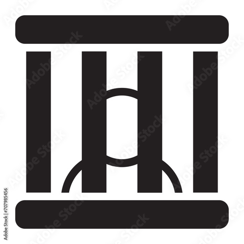 prisoner glyph icon
