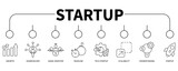 Startup banner web icon vector illustration concept