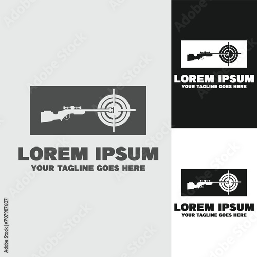 Shoot Gun Logo Template. Suitable for business, symbols, etc. Easy to edit. Eps 10
