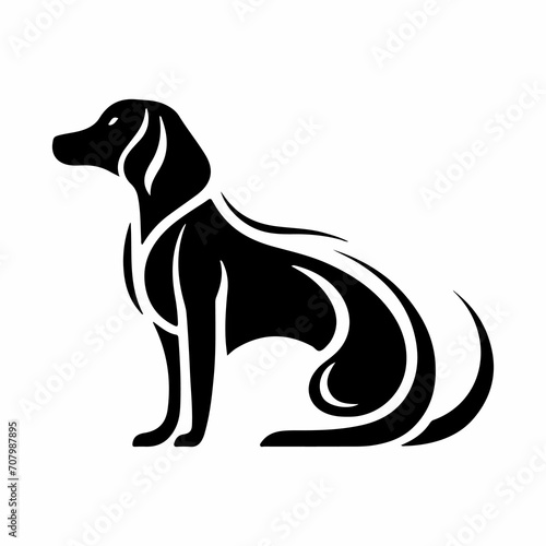 cute dog face logo vector illustration 