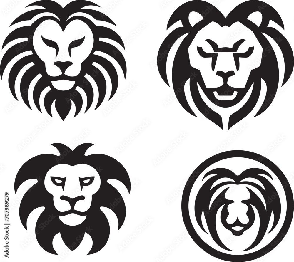 flat design vector illustration of lion king flat design vector illustration of lion king