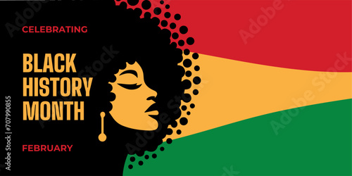 Black history month celebrate, vector illustration design graphic Black history month,Black History Month vector banner design template.