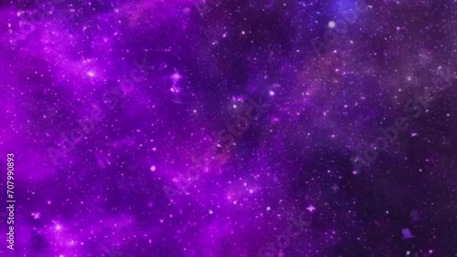 Space purple sky with shining stars and wispy clouds motion loop background photo
