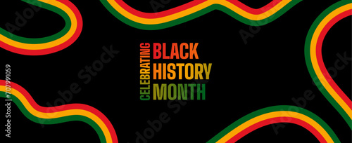 Black history month celebrate, vector illustration design graphic Black history month,Black History Month vector banner design template.