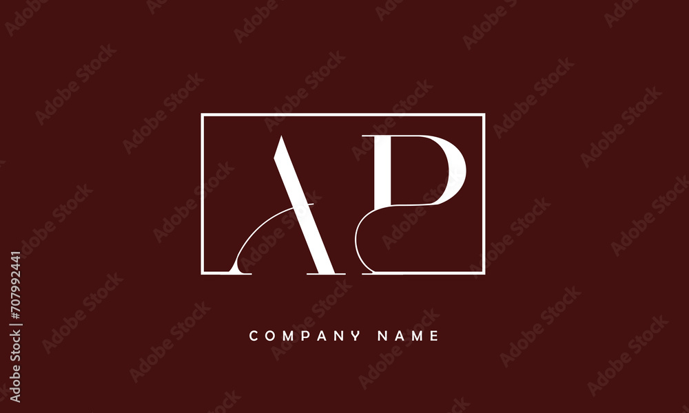 AP, PA, A, P Abstract Letters Logo Monogram AP, PA, A, P Abstract Letters Logo Monogram