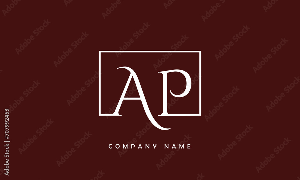 AP, PA, A, P Abstract Letters Logo Monogram AP, PA, A, P Abstract Letters Logo Monogram