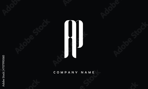 AP  PA  A  P Abstract Letters Logo Monogram