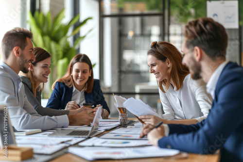 group of people working together