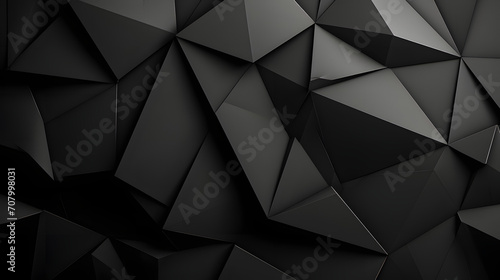 A mesmerizing display of perfect symmetry and intricate patterns, this monochrome abstract art captures the eye with its bold black polygonal background