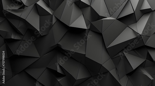 An intricate and balanced display of geometric mastery, this abstract black paper surface evokes a sense of mesmerizing symmetry and thought-provoking design