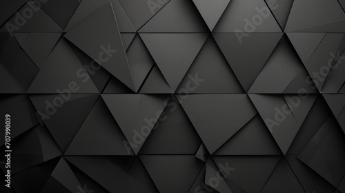 A mesmerizing display of symmetrical beauty, the abstract black triangle pattern adorning the wall of the building is a true work of art that exudes a sense of design and complexity