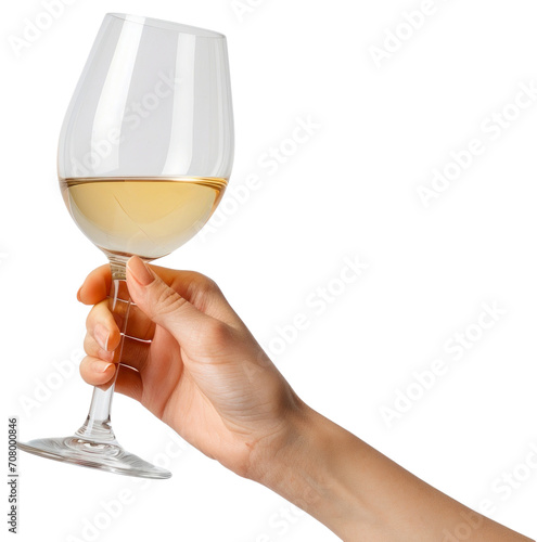 Hand holding a glass of wine illustration PNG element cut out transparent isolated on white background ,PNG file ,artwork graphic design. photo