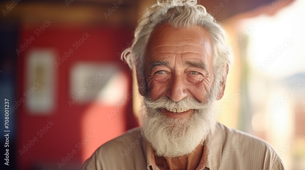 Portrait of a friendly old man with a beard Portrait of a friendly old man with a beard