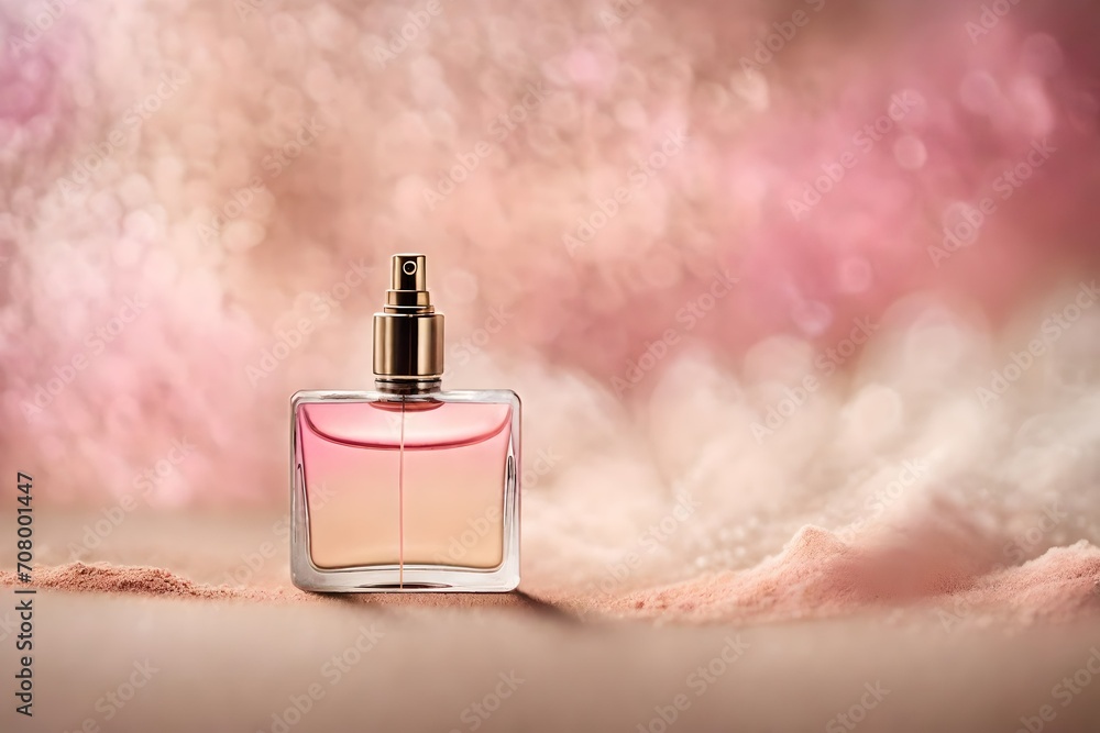 classy and delicate pink perfume presentation , pink dye pigments powder , feminine cosmetics classy and delicate pink perfume presentation , pink dye pigments powder , feminine cosmetics