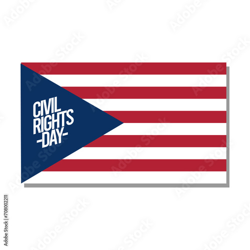 The Civil Rights Day in the flag 