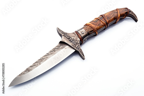 Hunting knife isolated on white background created with Generative Ai