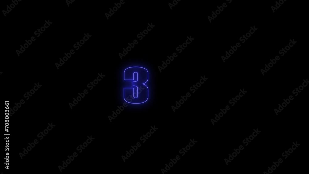 Countdown digital countdown with solar system neon on black background Countdown digital countdown with solar system neon on black background