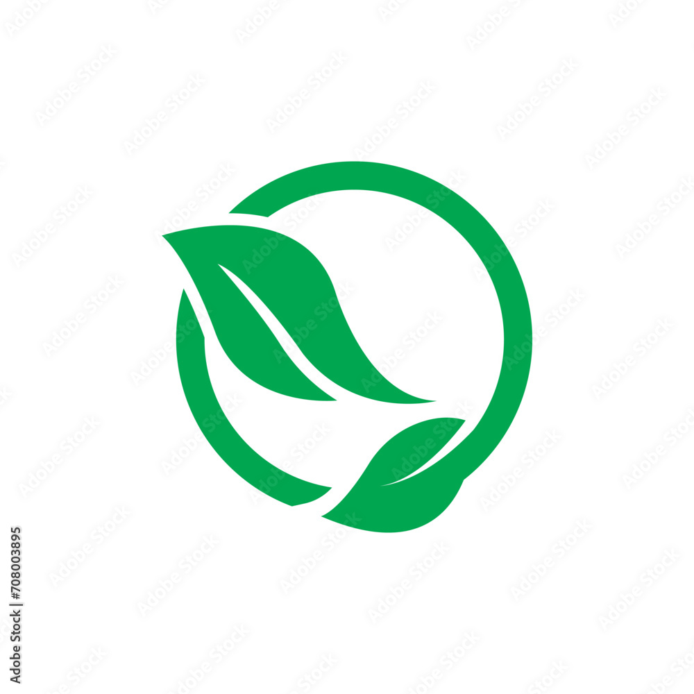 Fototapeta premium Tree leaf vector logo design, eco friendly concept