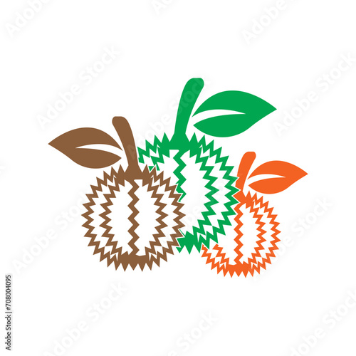 Durian logo icon, vector illustration design