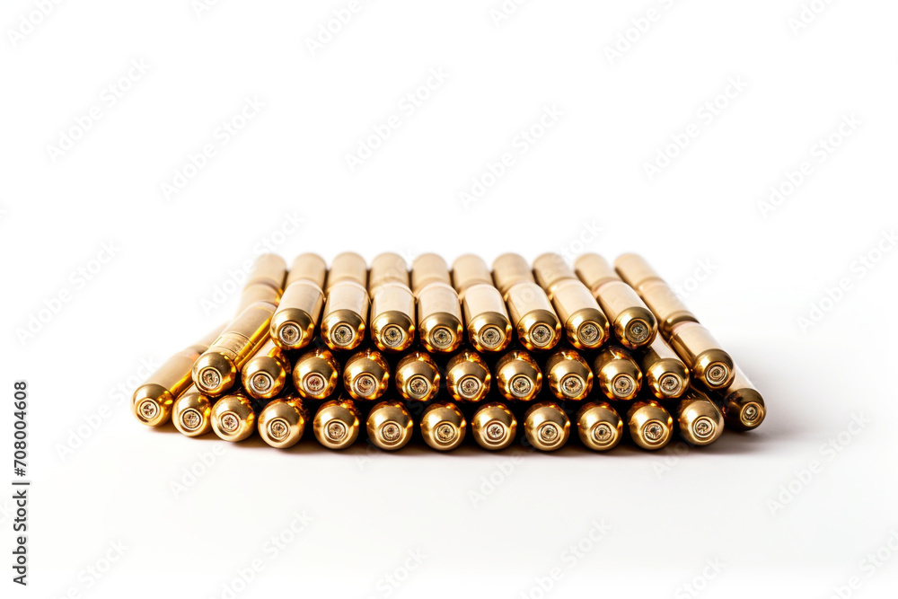 Ammunition isolated on white background created with Generative Ai Ammunition isolated on white background created with Generative Ai