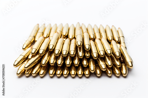 Ammunition isolated on white background created with Generative Ai