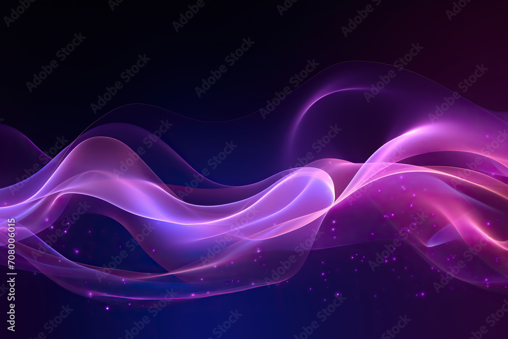 Transparent purple smoke in an elegant curve on a dark blue background. Abstract background. Generated by artificial intelligence Transparent purple smoke in an elegant curve on a dark blue background. Abstract background. Generated by artificial intelligence