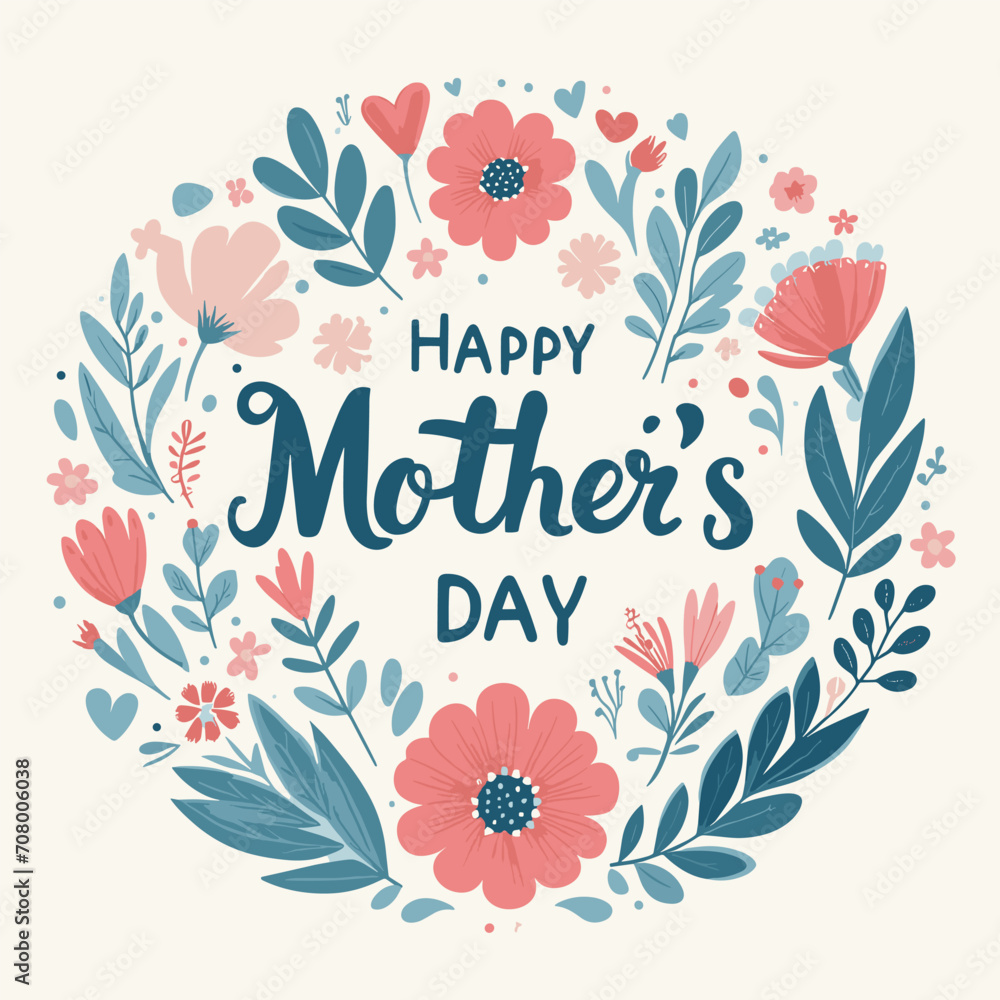 Hand-drawn Mother's day lettering