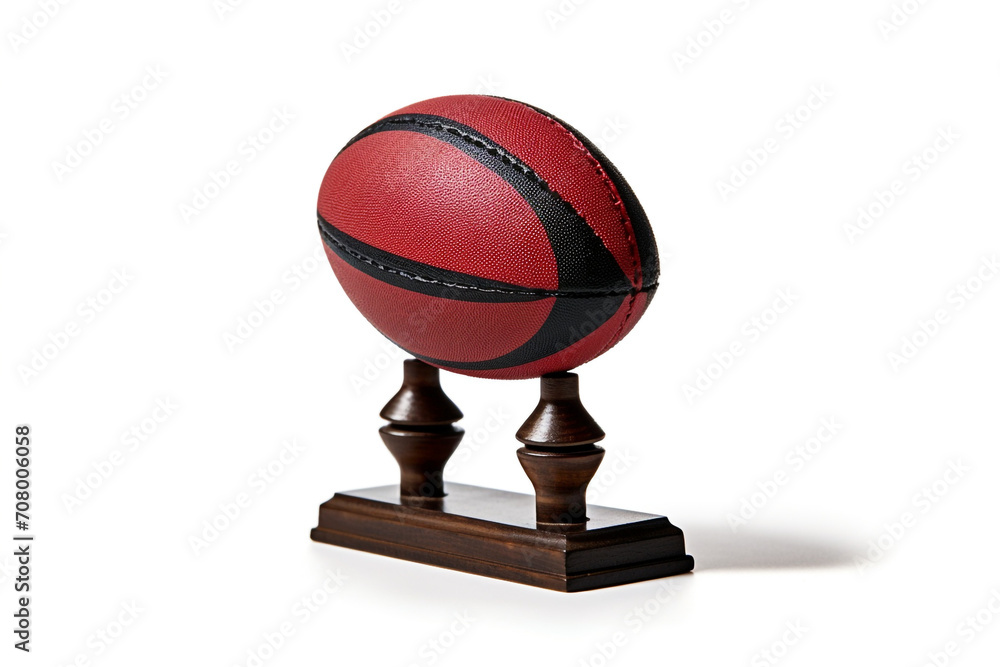 Rugby kicking tee isolated on white background created with Generative Ai Rugby kicking tee isolated on white background created with Generative Ai
