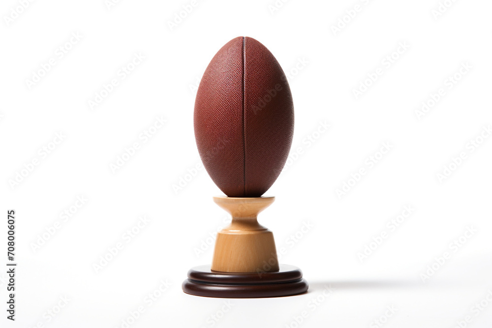 Rugby kicking tee isolated on white background created with Generative Ai Rugby kicking tee isolated on white background created with Generative Ai