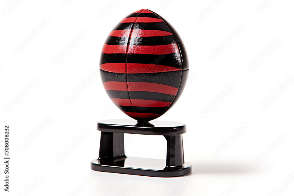 Rugby kicking tee isolated on white background created with Generative Ai Rugby kicking tee isolated on white background created with Generative Ai